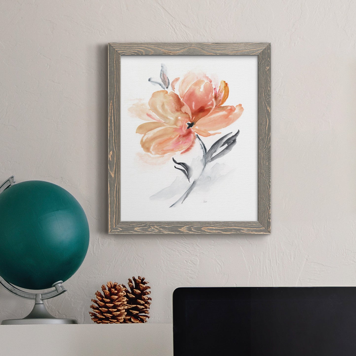 Soft Sensation II - Barnwood Framed Canvas Print