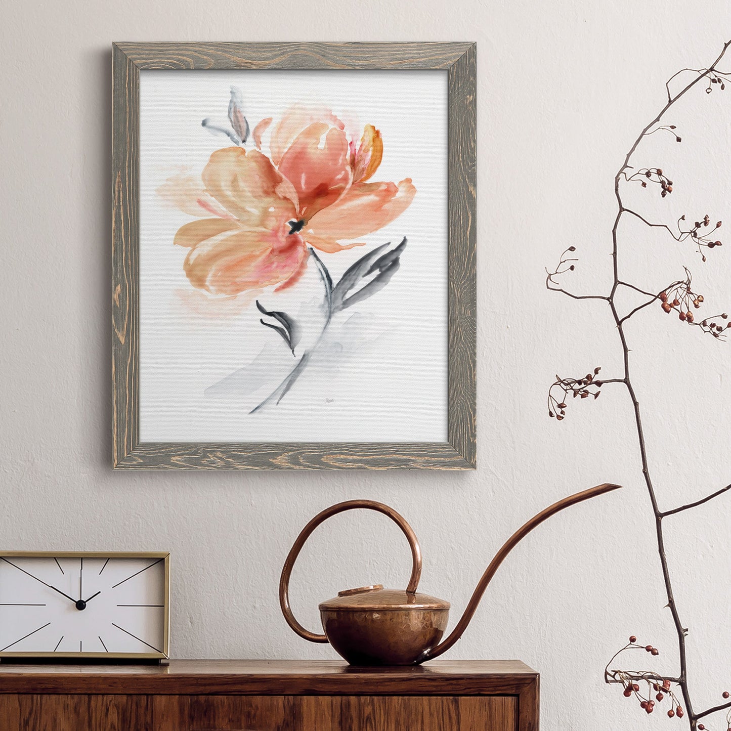 Soft Sensation II - Barnwood Framed Canvas Print