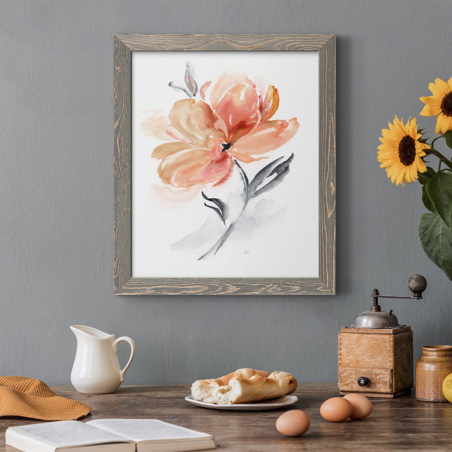 Soft Sensation II - Barnwood Framed Canvas Print