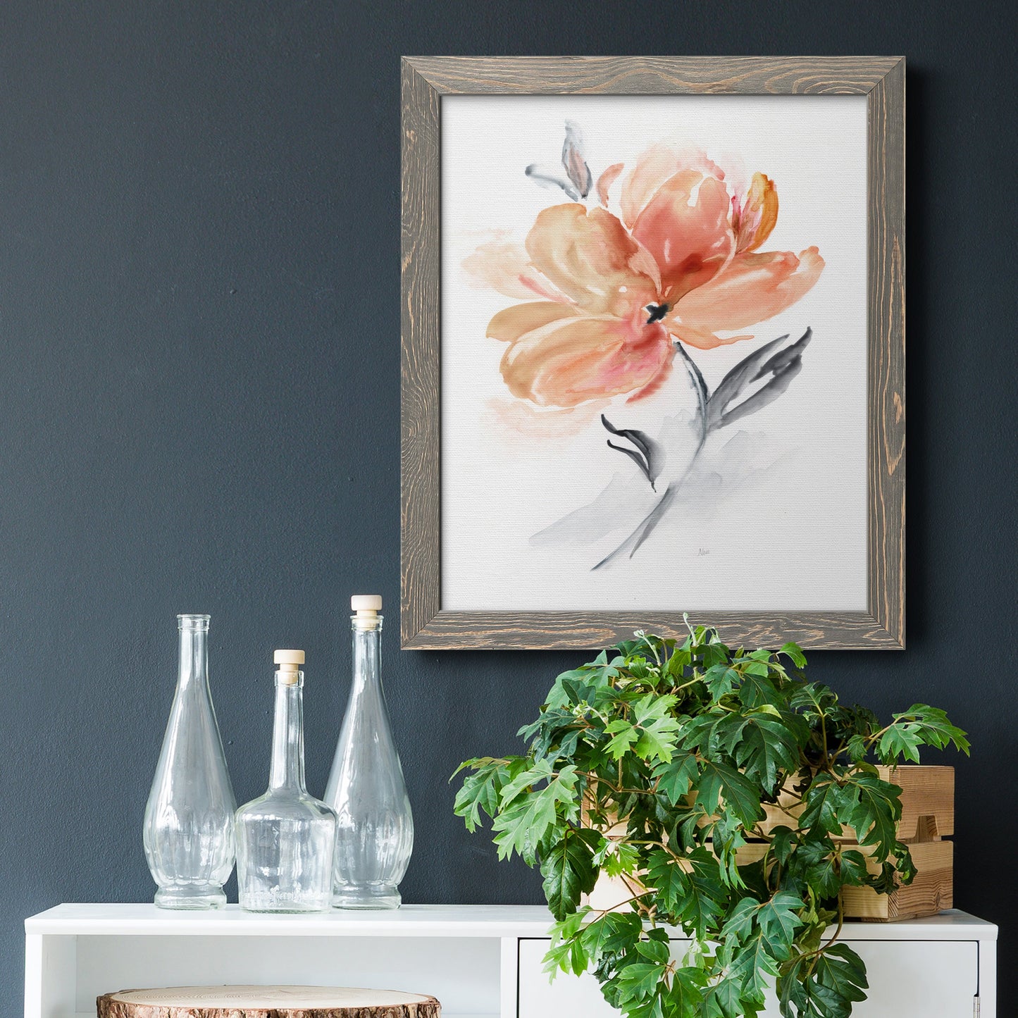 Soft Sensation II - Barnwood Framed Canvas Print
