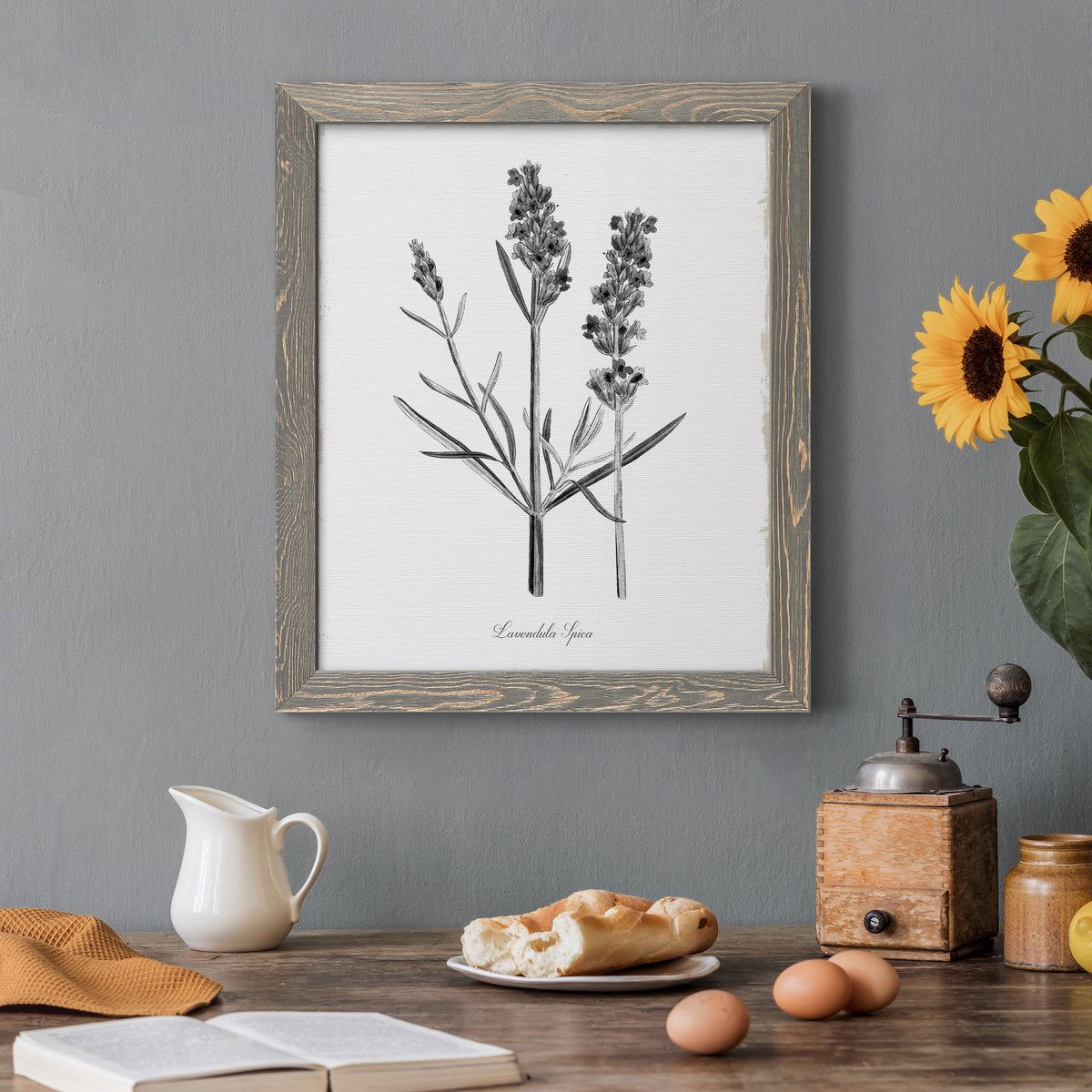 Simply Lavender - Barnwood Framed Canvas Print