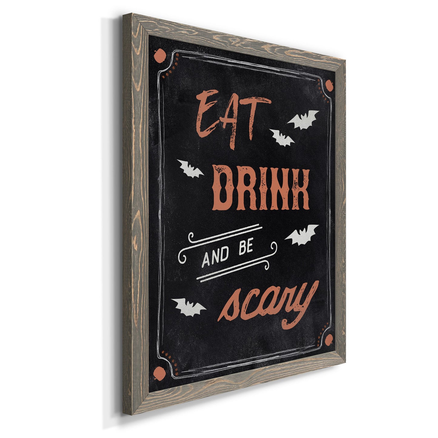 Be Scary - Barnwood Framed Canvas Print