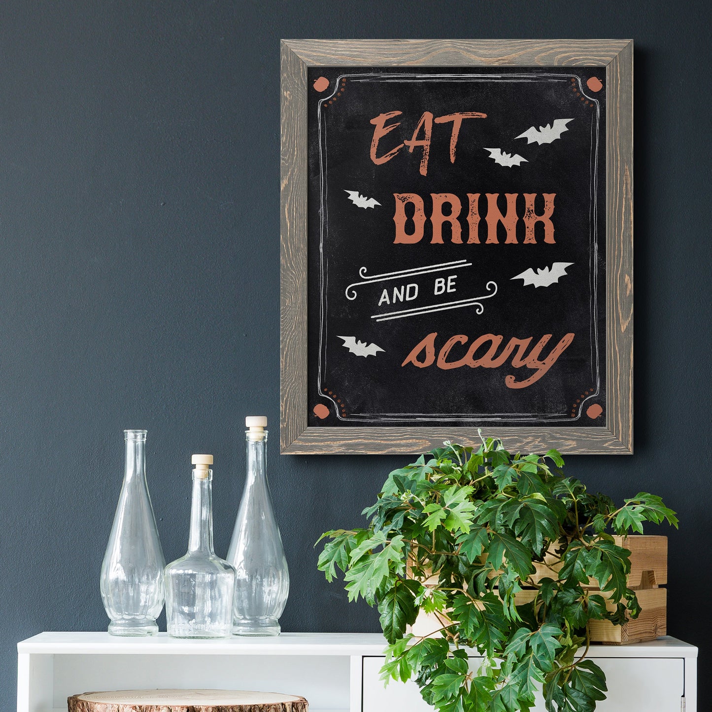 Be Scary - Barnwood Framed Canvas Print