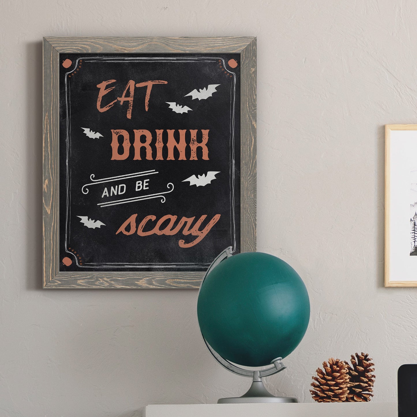 Be Scary - Barnwood Framed Canvas Print