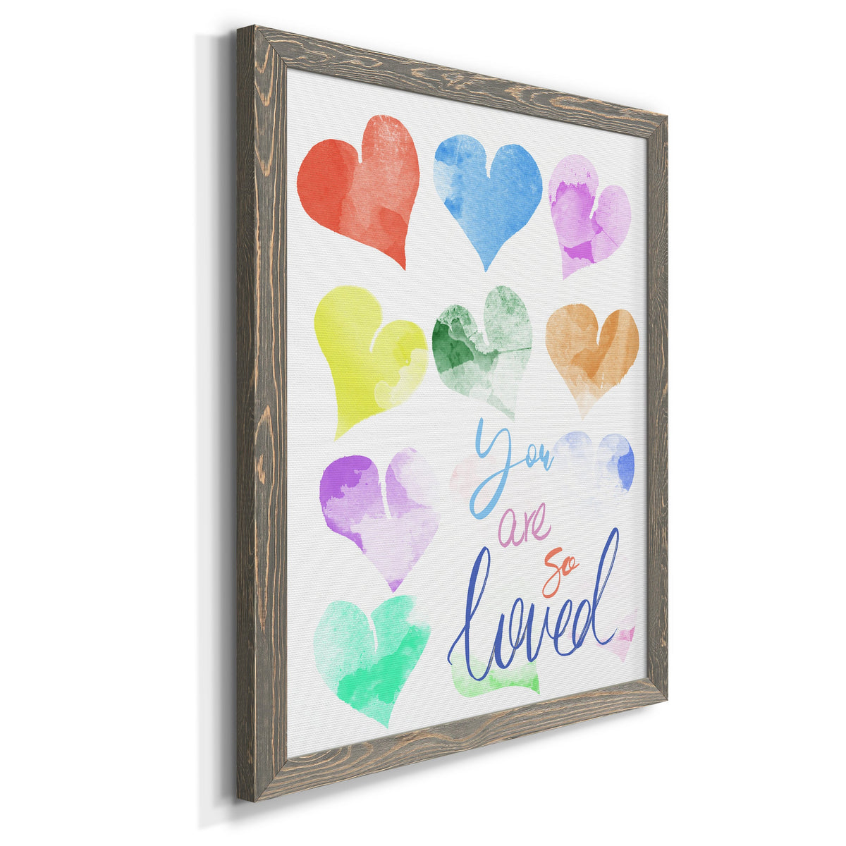 You Are So Loved - Barnwood Framed Canvas Print