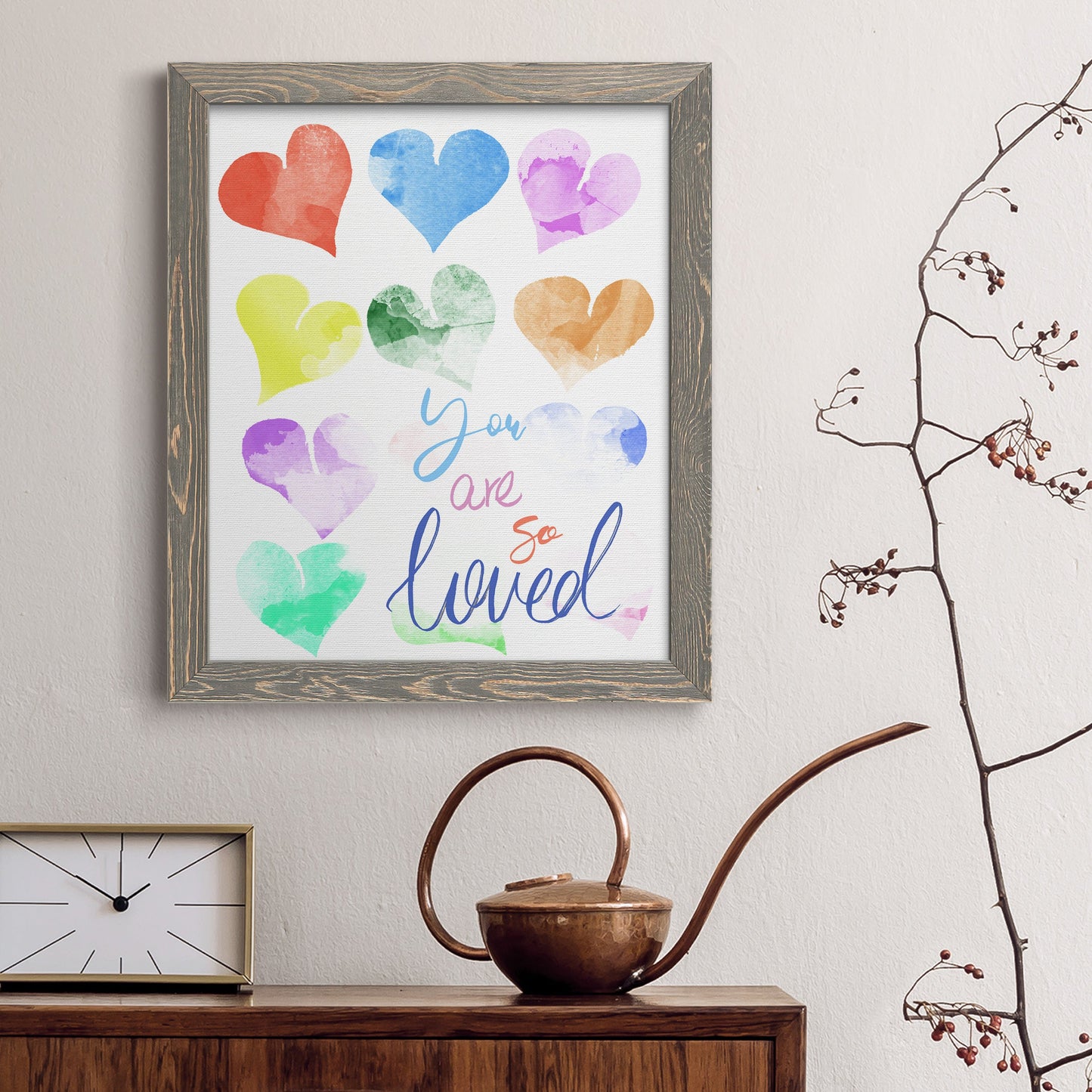 You Are So Loved - Barnwood Framed Canvas Print