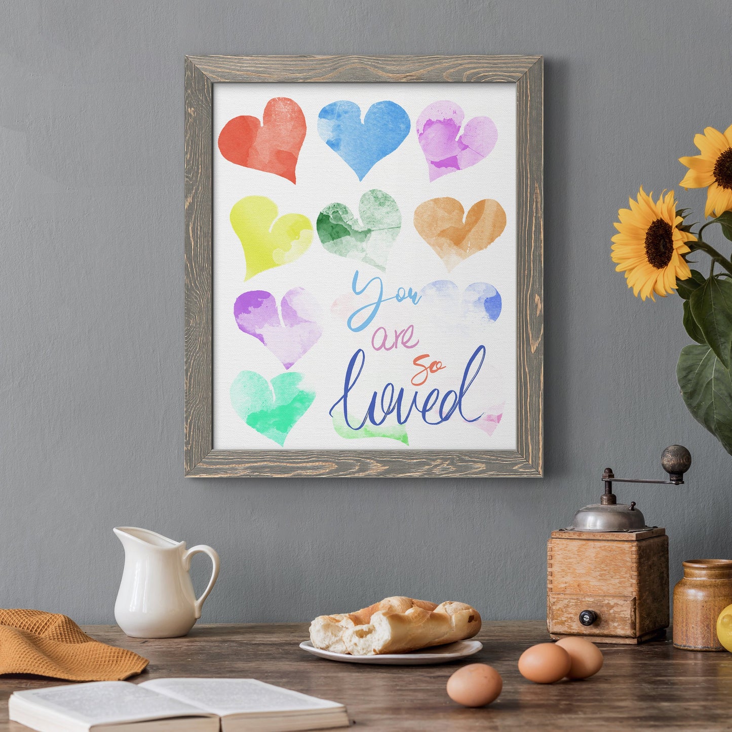 You Are So Loved - Barnwood Framed Canvas Print