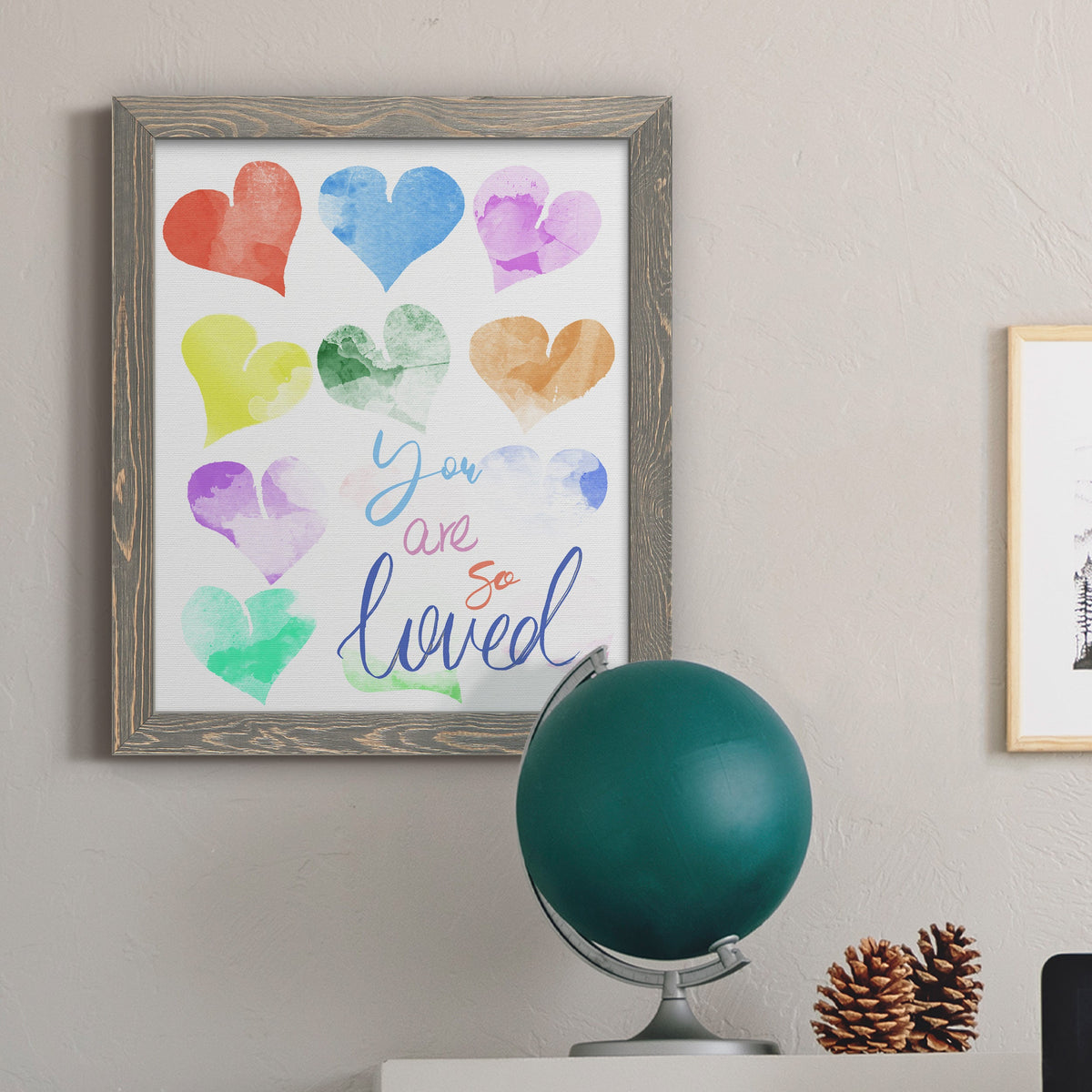 You Are So Loved - Barnwood Framed Canvas Print