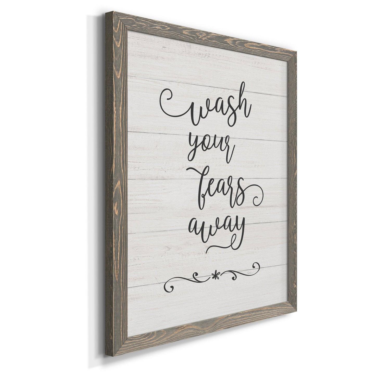 Wash Fears - Barnwood Framed Canvas Print