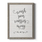Wash Worries - Barnwood Framed Canvas Print