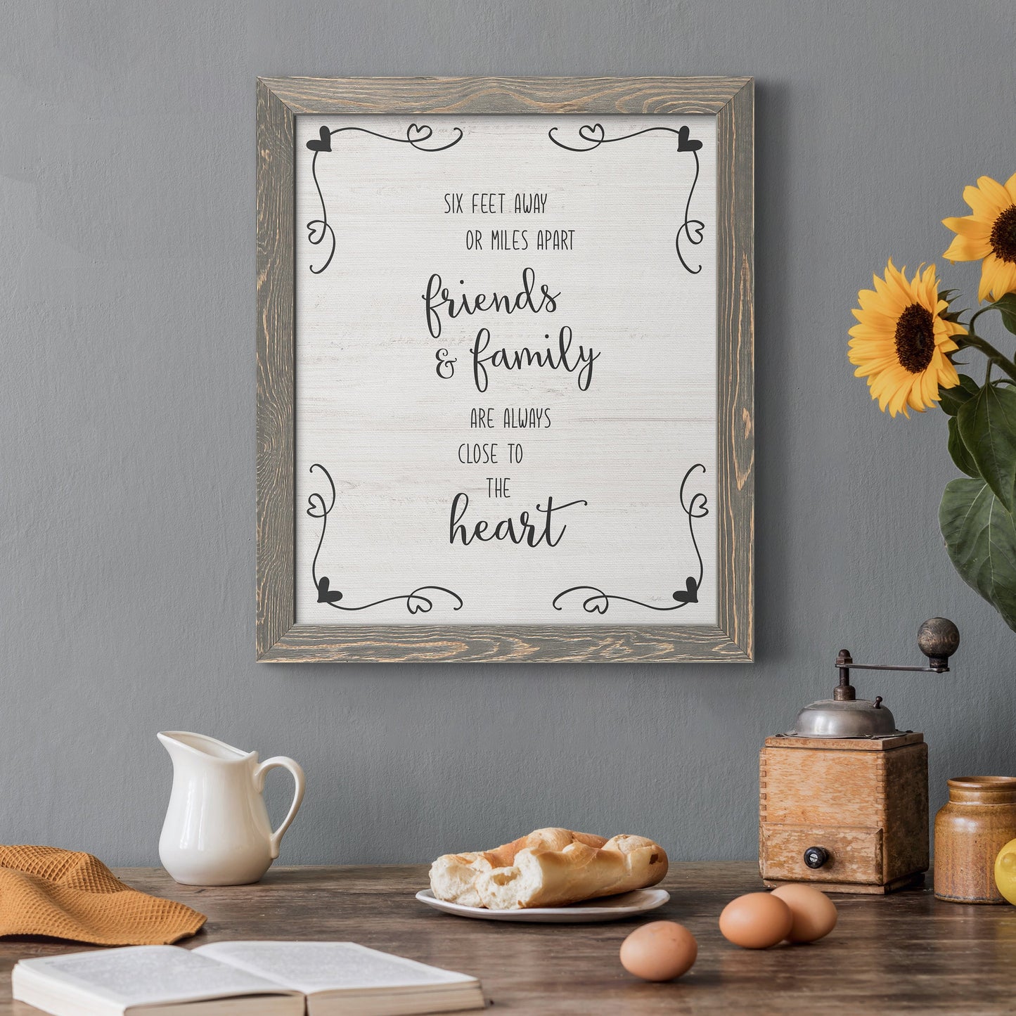 Six Feet - Barnwood Framed Canvas Print