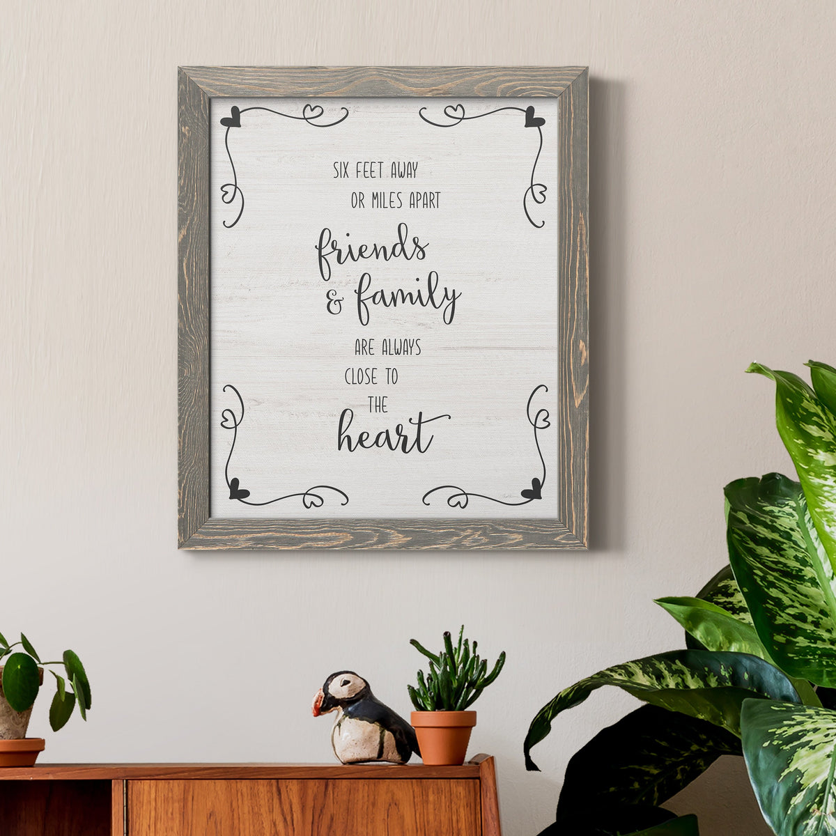 Six Feet - Barnwood Framed Canvas Print
