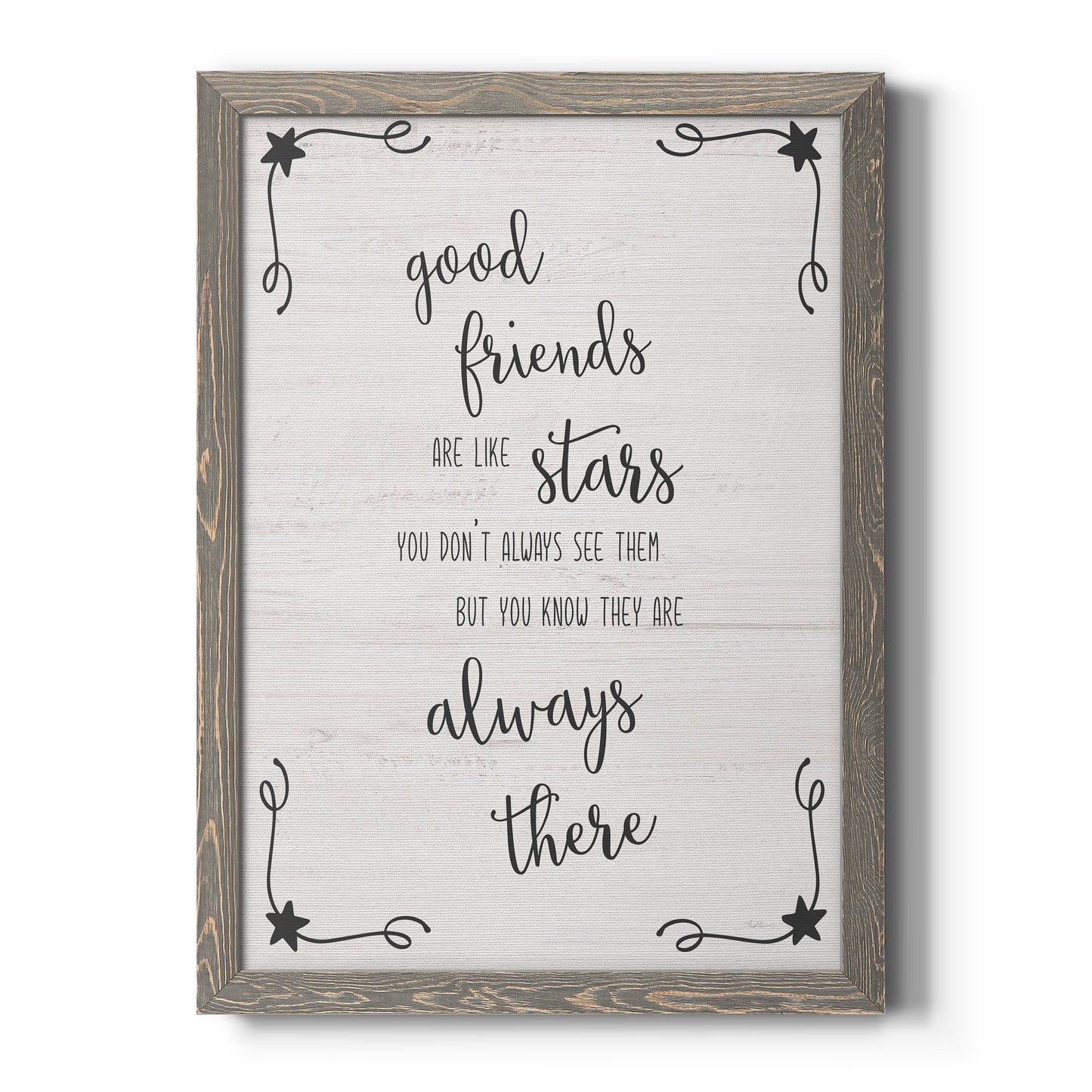 Always There - Barnwood Framed Canvas Print