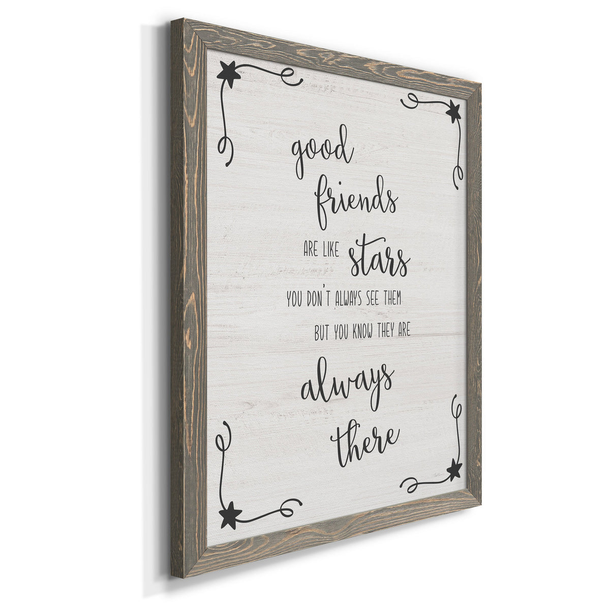 Always There - Barnwood Framed Canvas Print