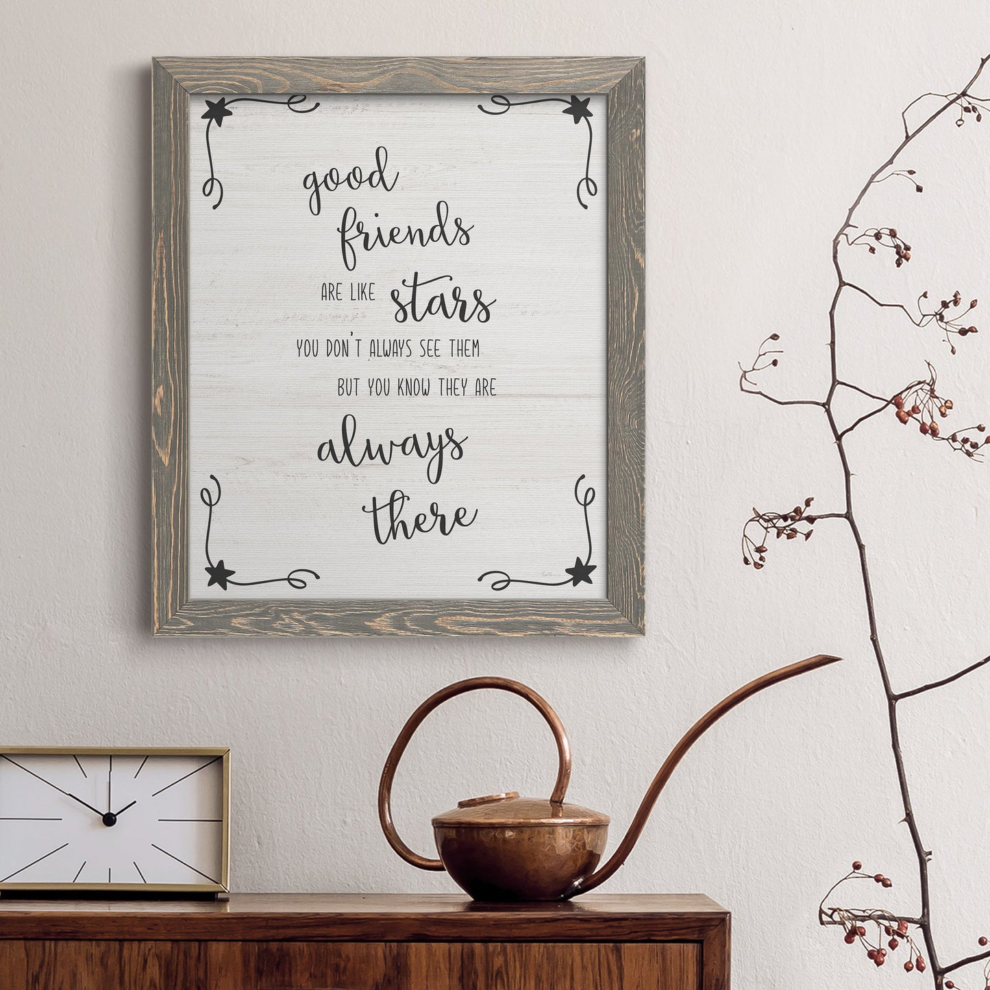 Always There - Barnwood Framed Canvas Print