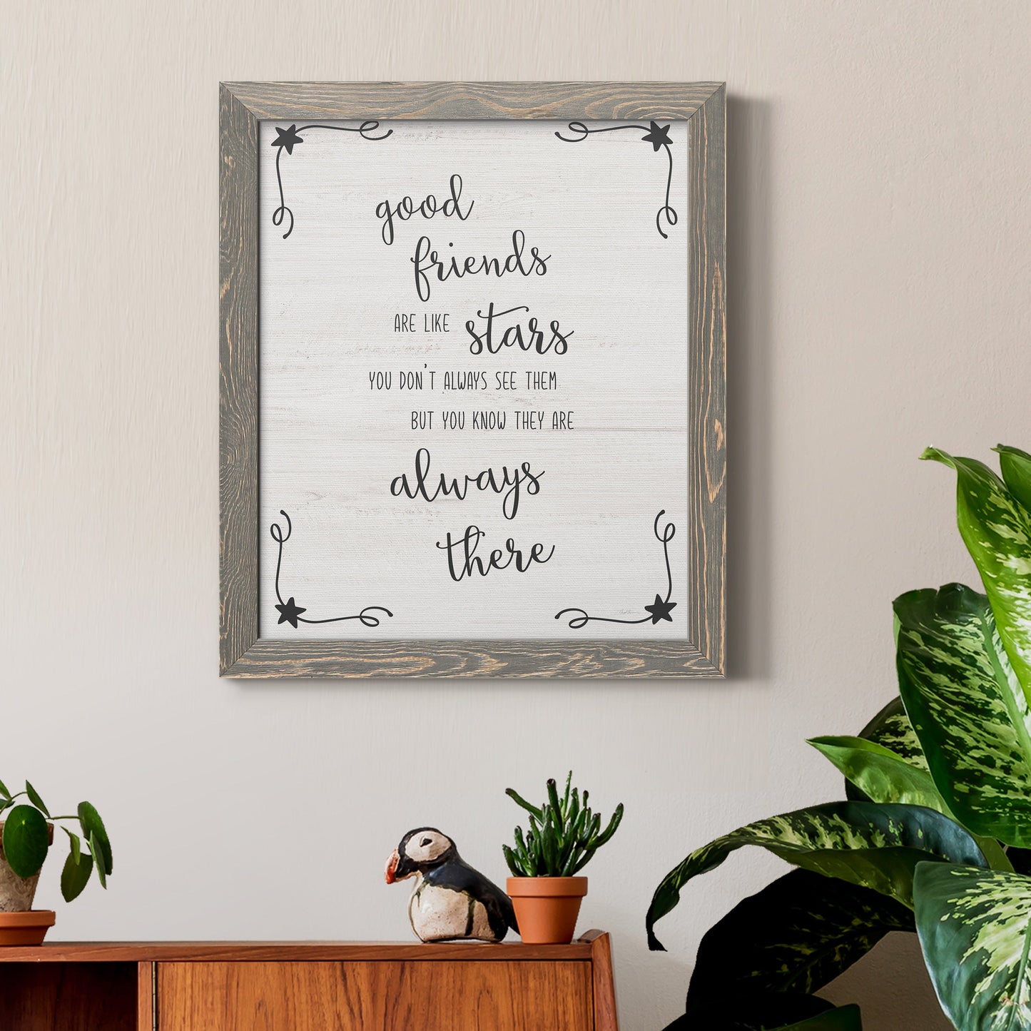 Always There - Barnwood Framed Canvas Print