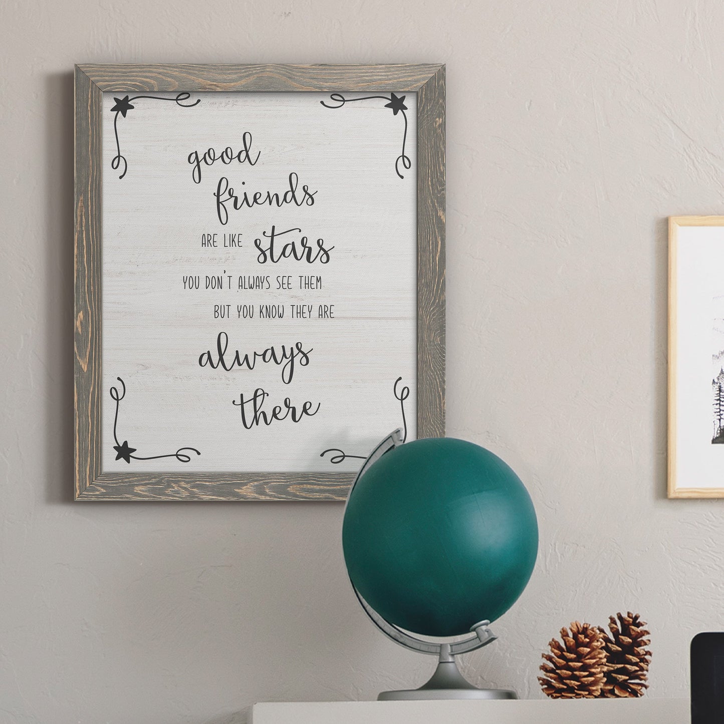 Always There - Barnwood Framed Canvas Print