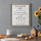 Stay Safe Rules - Barnwood Framed Canvas Print