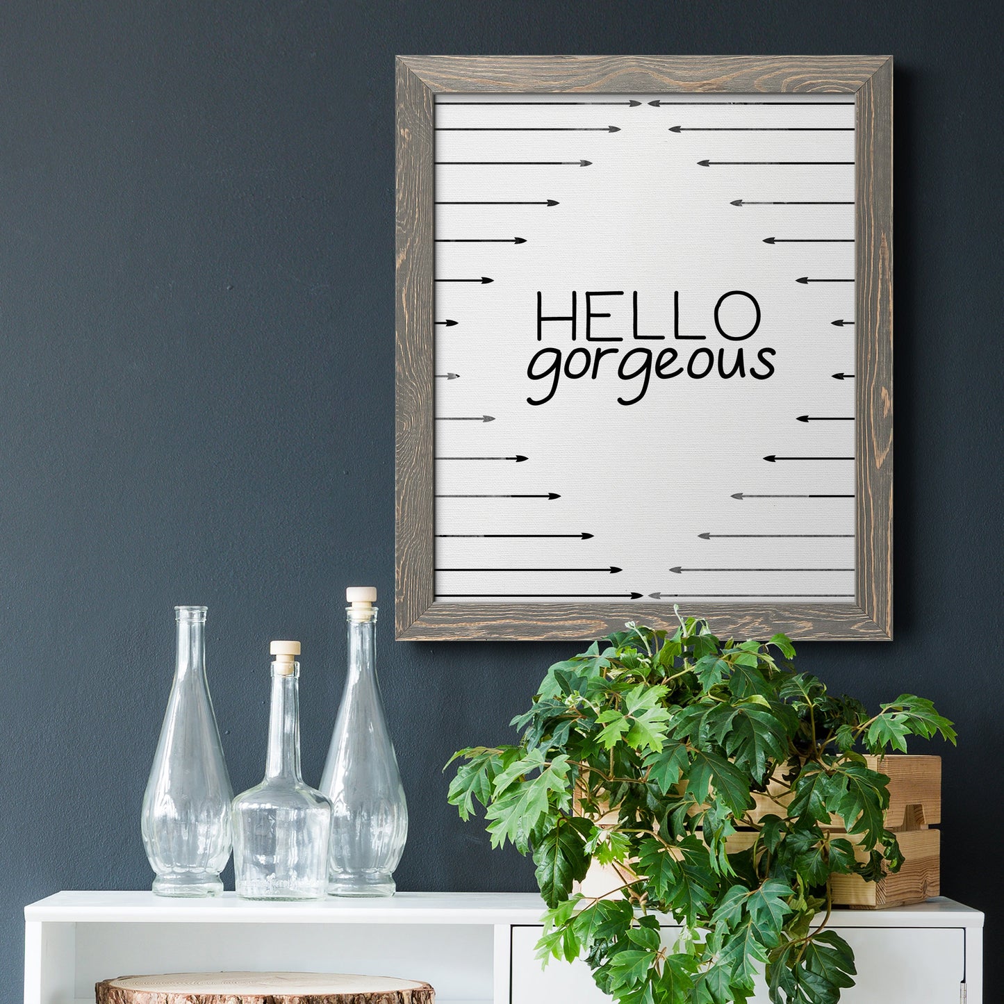 Hello Gorgeous - Barnwood Framed Canvas Print