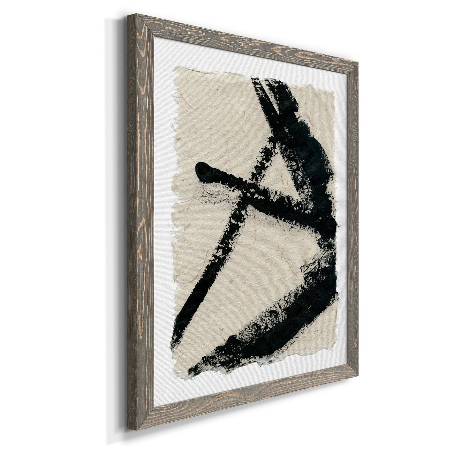Lines Crossed I - Barnwood Framed Canvas Print