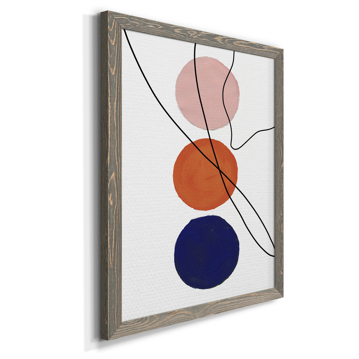 Millenium Geo Abstract - Barnwood Framed Canvas Print