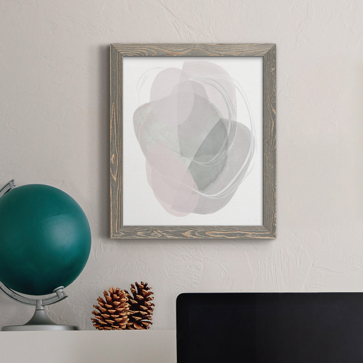 River Jewels II - Barnwood Framed Canvas Print