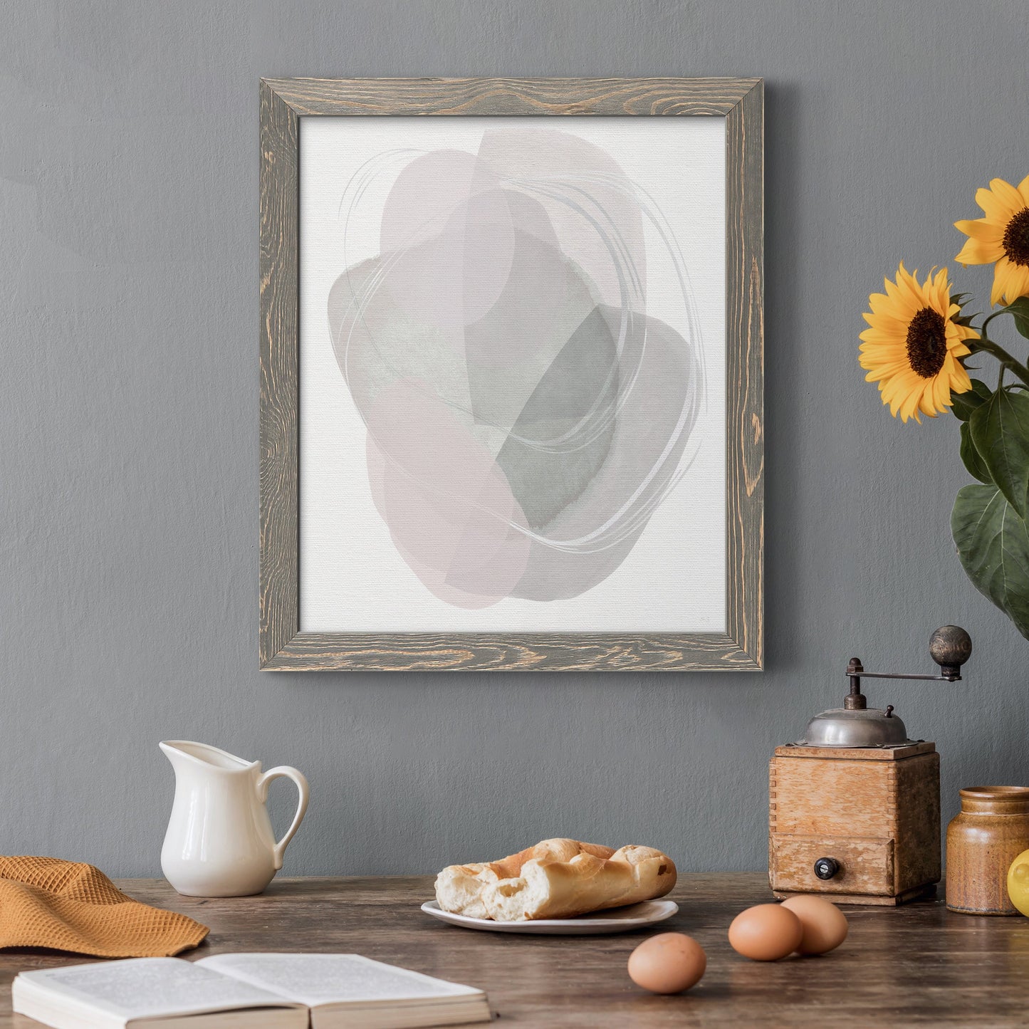 River Jewels II - Barnwood Framed Canvas Print