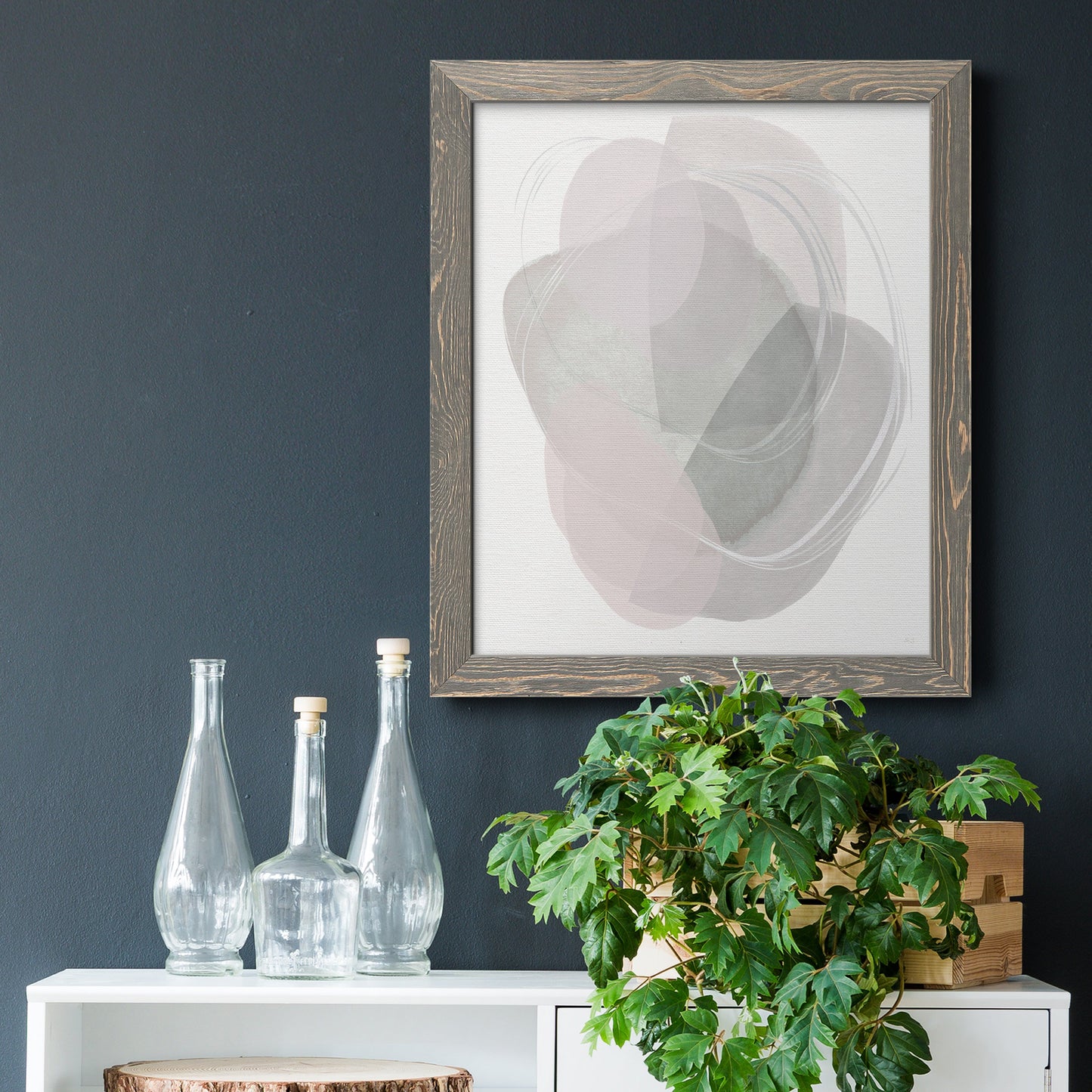 River Jewels II - Barnwood Framed Canvas Print