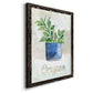 Potted Oregano - Barnwood Framed Canvas Print