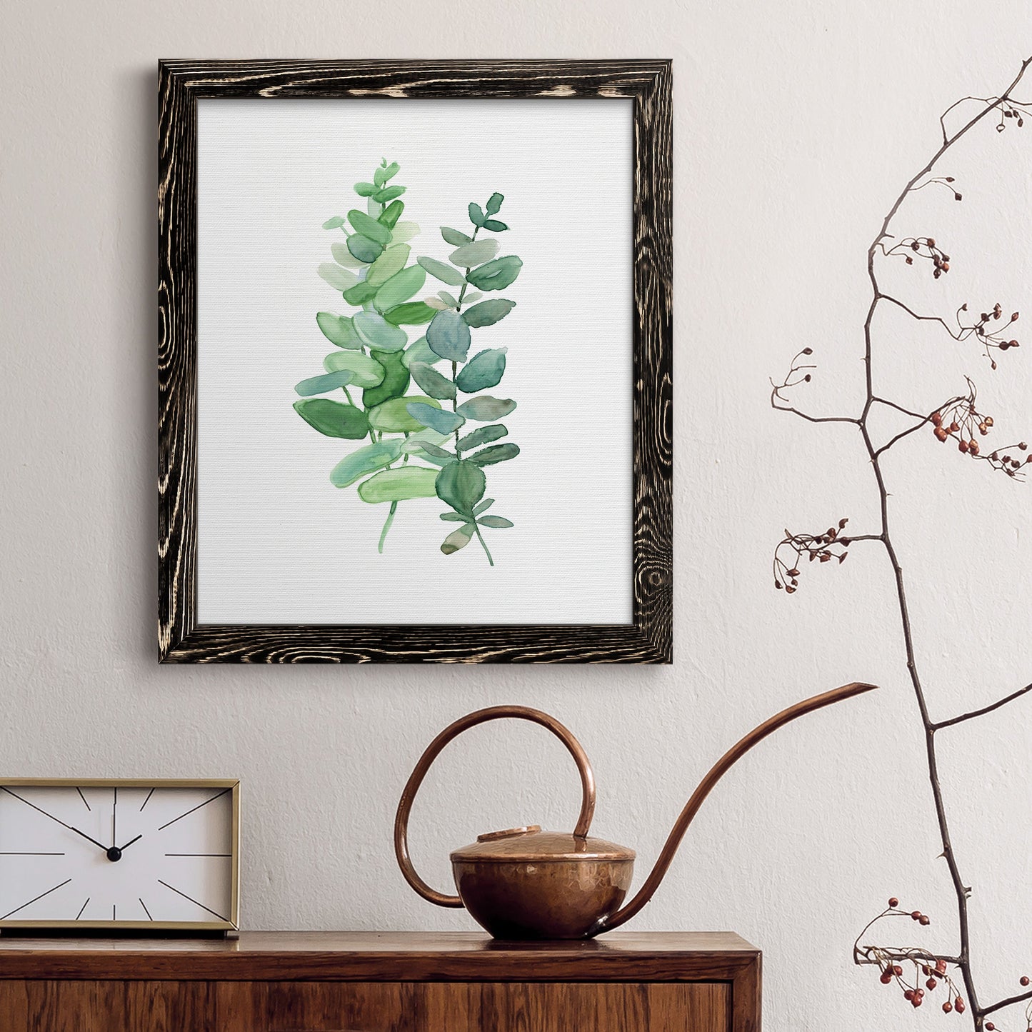 Eucalyptus II - Barnwood Framed Canvas Print