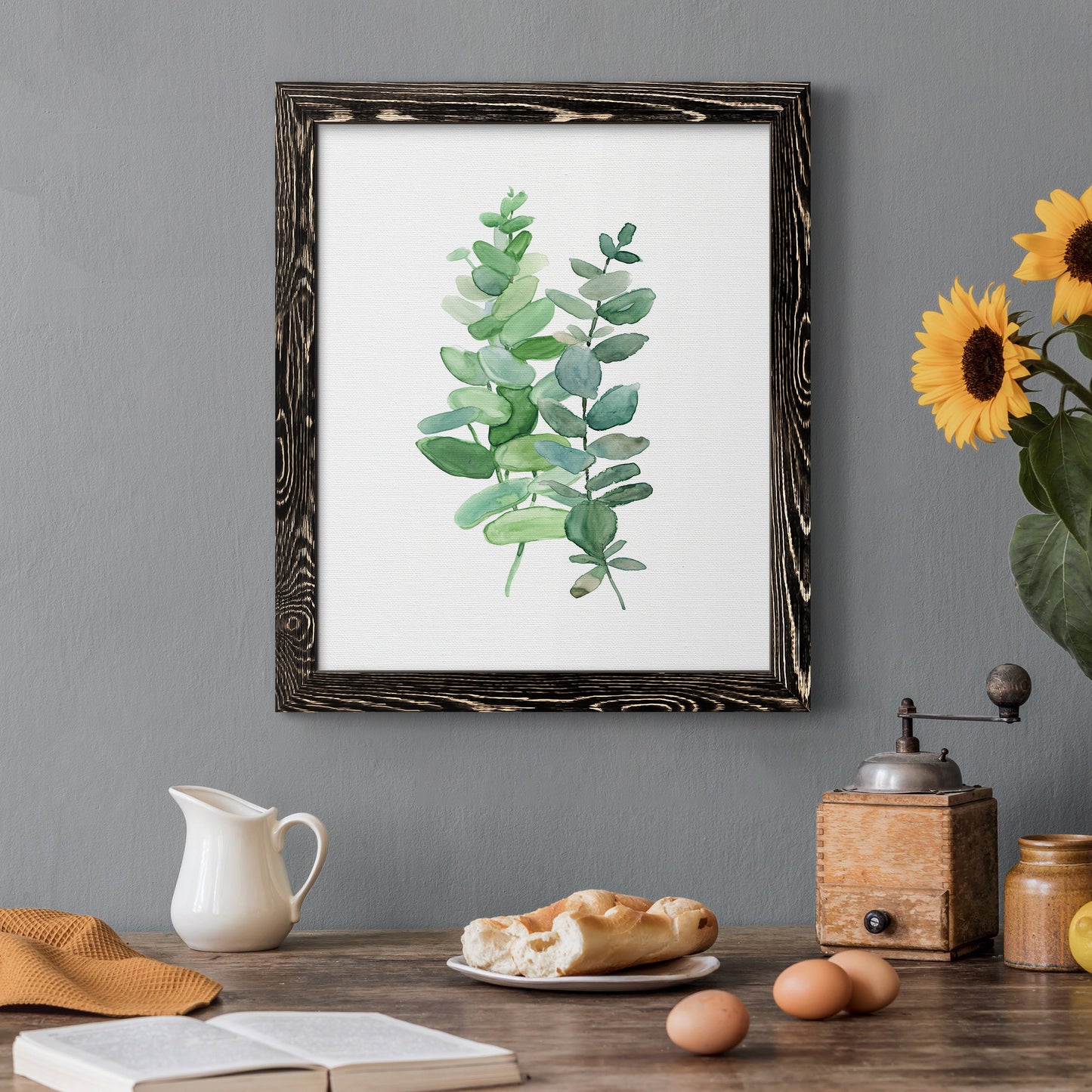 Eucalyptus II - Barnwood Framed Canvas Print