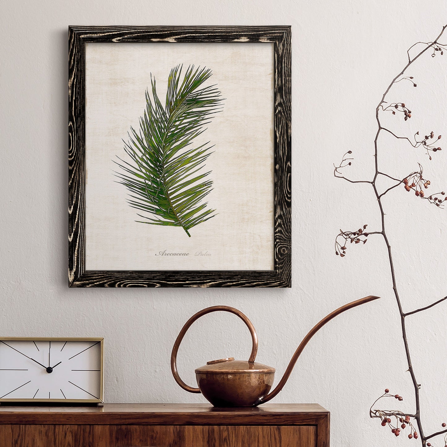 Palm Botanical II - Barnwood Framed Canvas Print