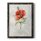 Linen Poppy - Barnwood Framed Canvas Print