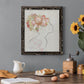 Fashion Floral Silhouette I - Barnwood Framed Canvas Print