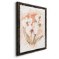 White and Coral Orchid I - Barnwood Framed Canvas Print