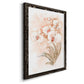 White and Coral Orchid II - Barnwood Framed Canvas Print