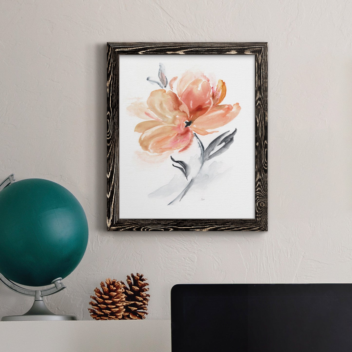 Soft Sensation II - Barnwood Framed Canvas Print