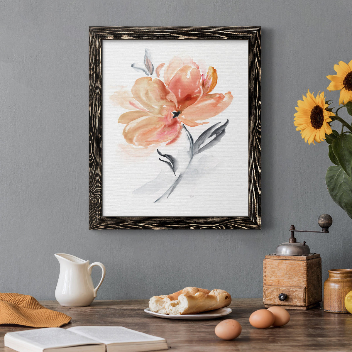 Soft Sensation II - Barnwood Framed Canvas Print