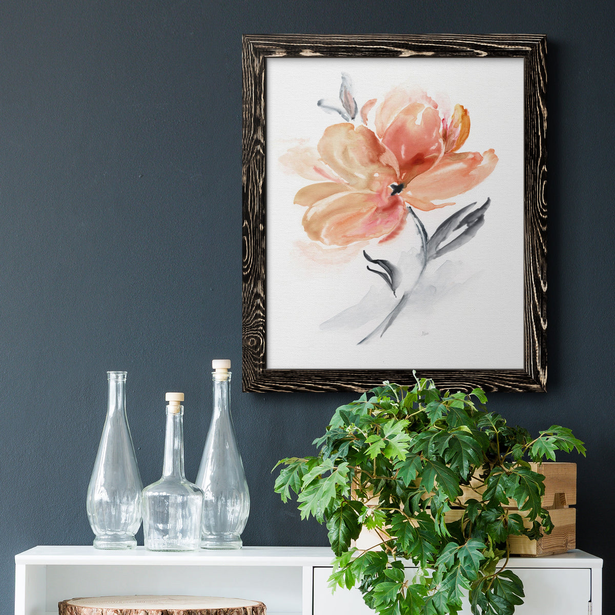 Soft Sensation II - Barnwood Framed Canvas Print