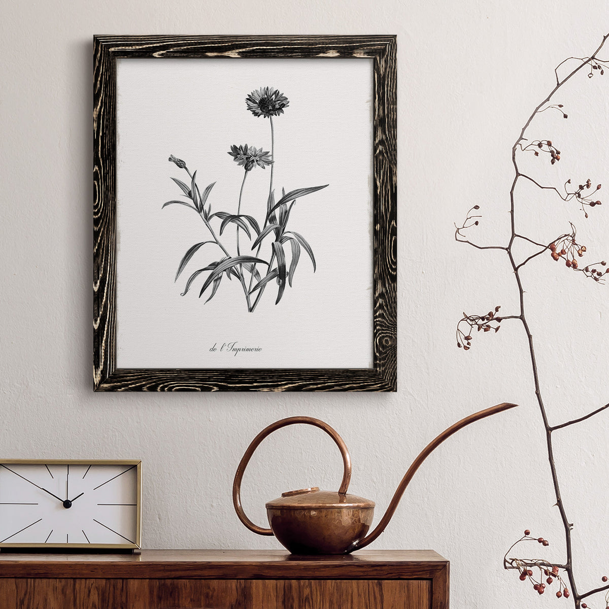 Simply Imperial - Barnwood Framed Canvas Print