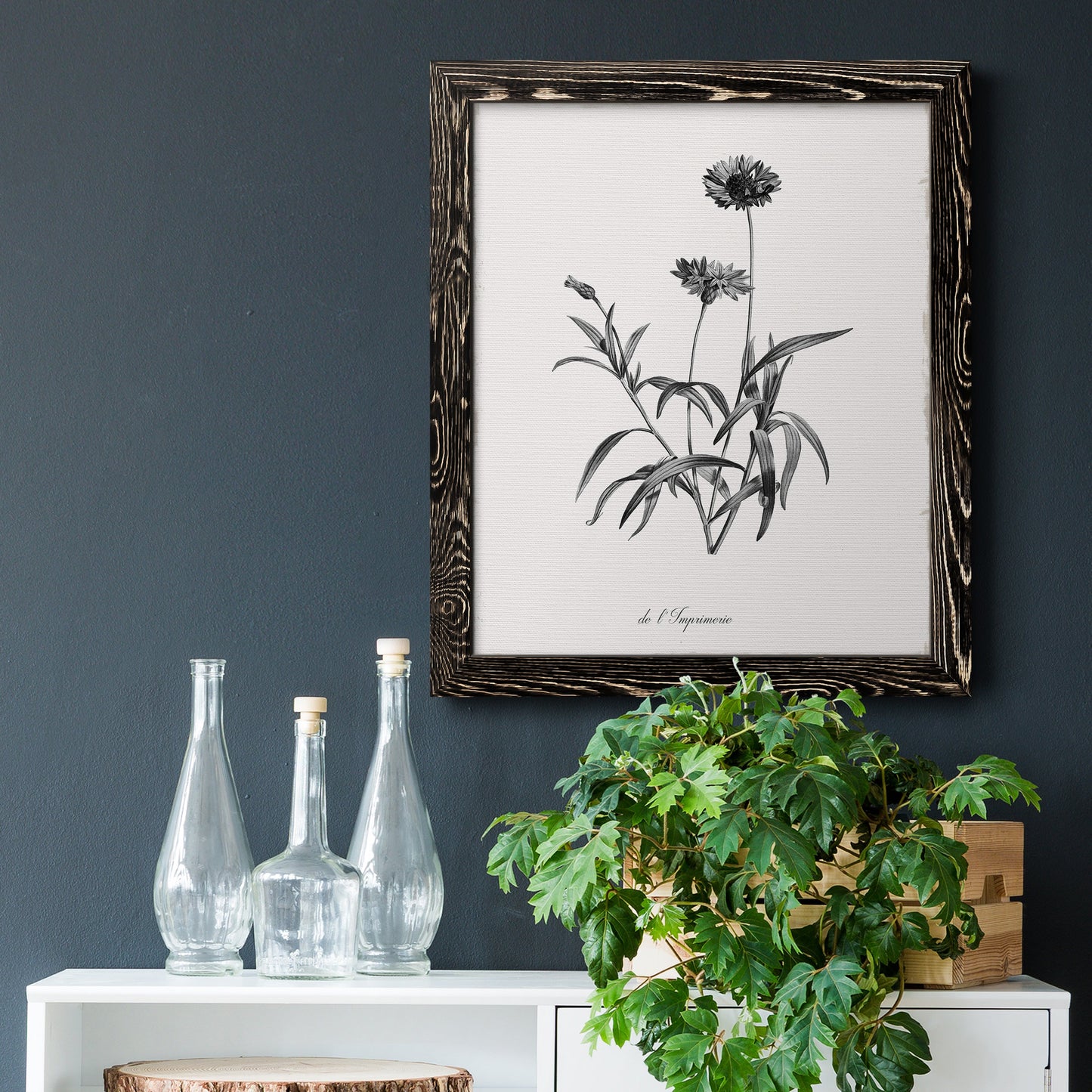 Simply Imperial - Barnwood Framed Canvas Print