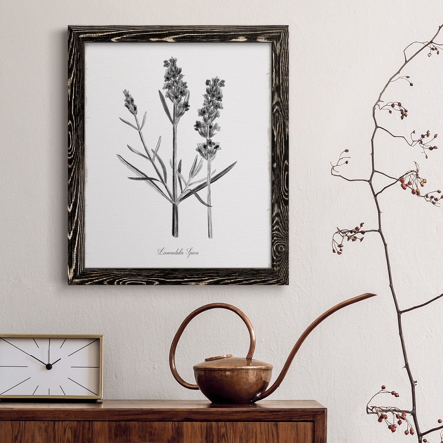 Simply Lavender - Barnwood Framed Canvas Print