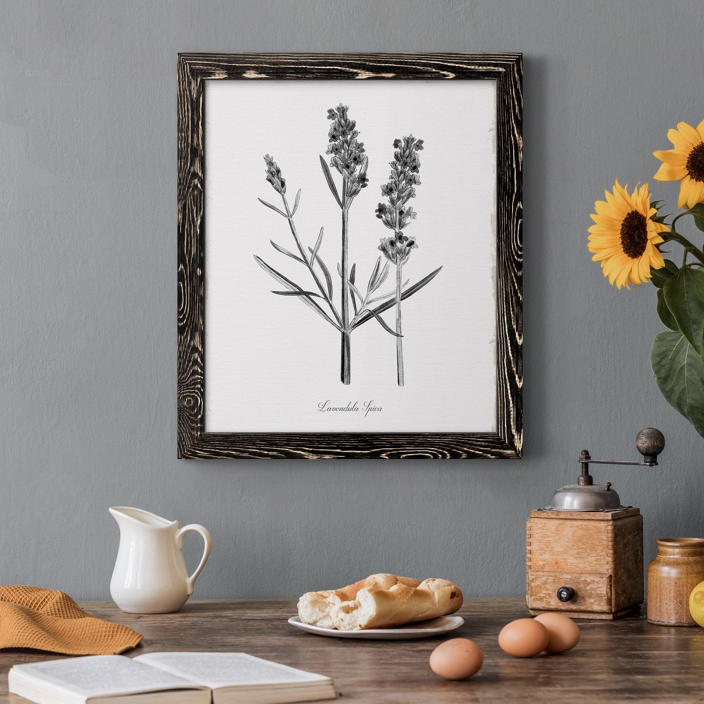 Simply Lavender - Barnwood Framed Canvas Print