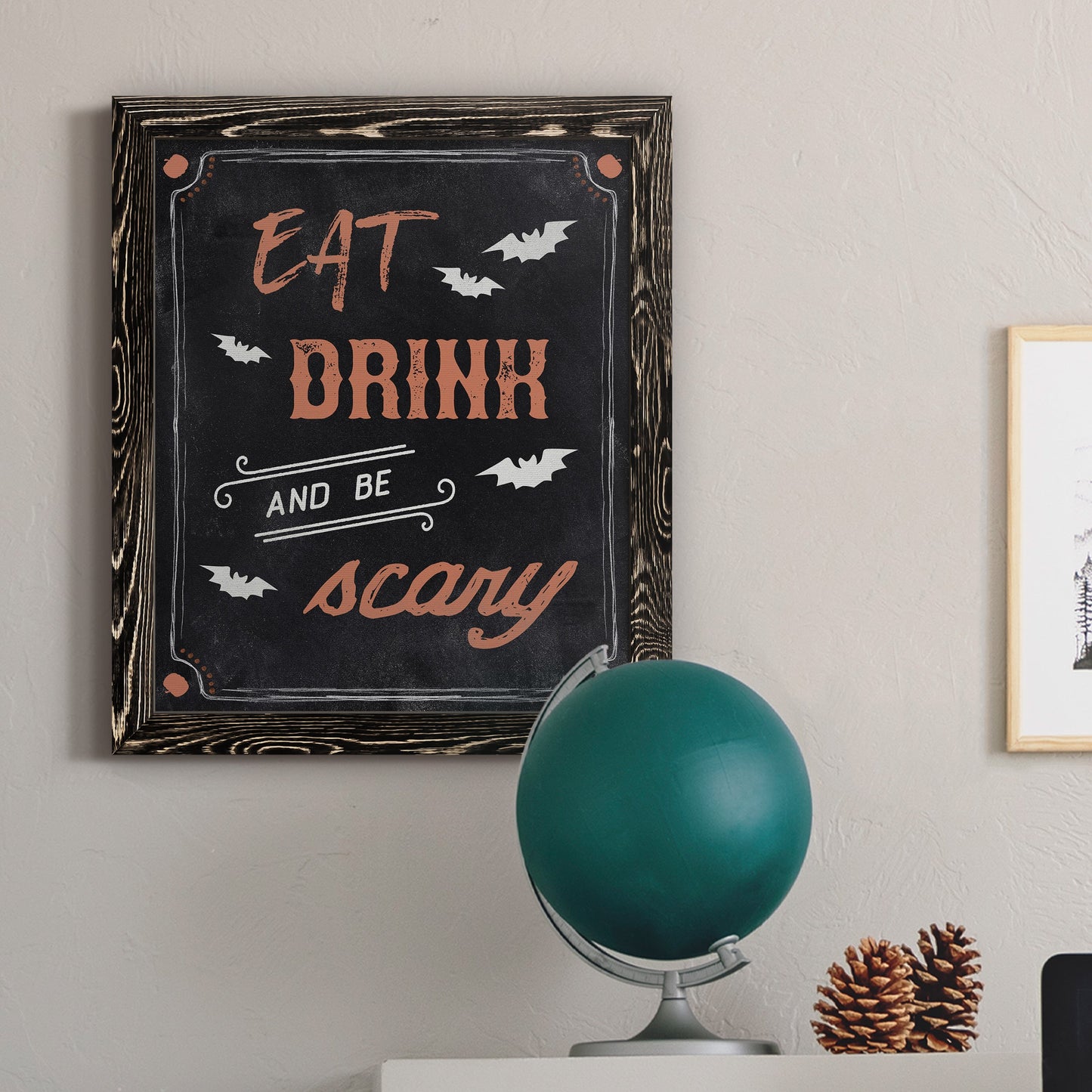 Be Scary - Barnwood Framed Canvas Print