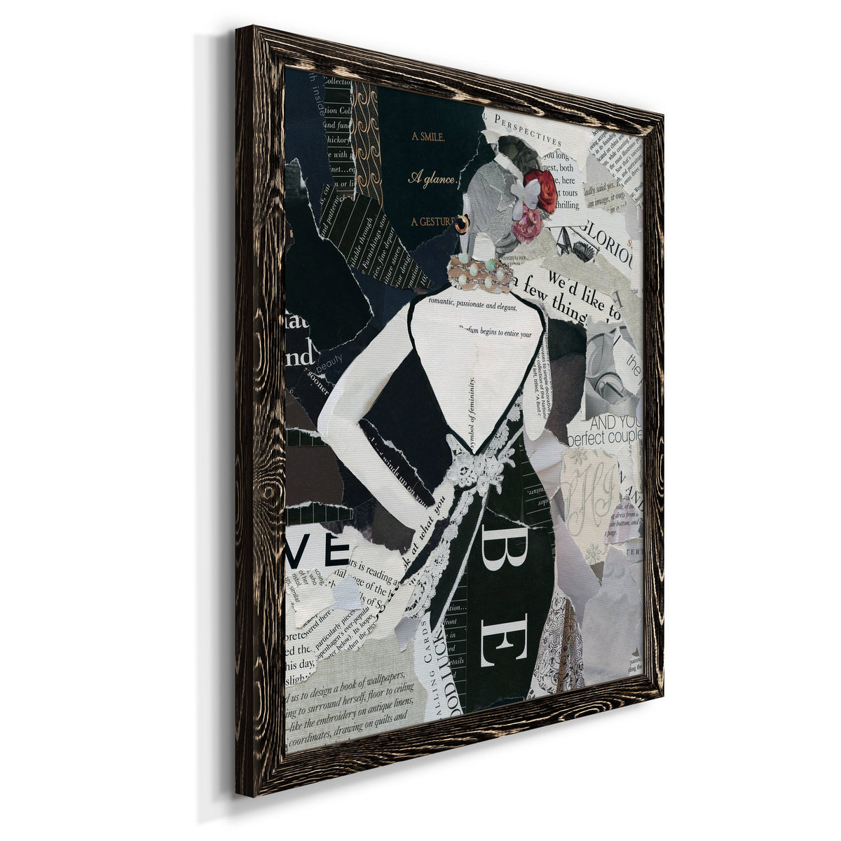 Fashion Mosaic II - Barnwood Framed Canvas Print