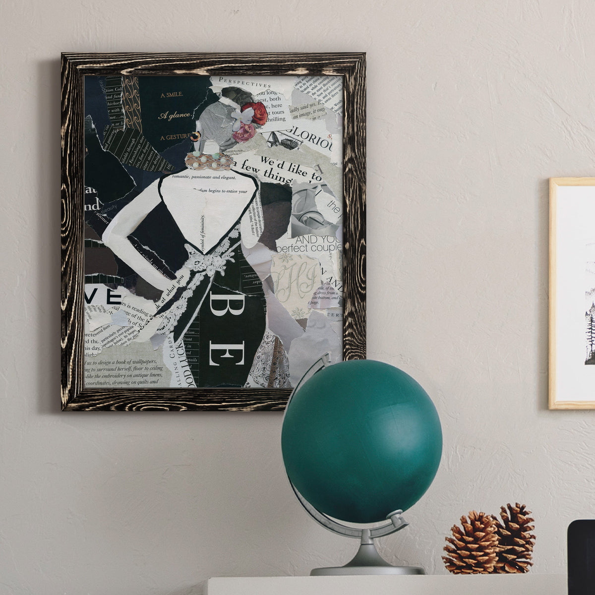 Fashion Mosaic II - Barnwood Framed Canvas Print