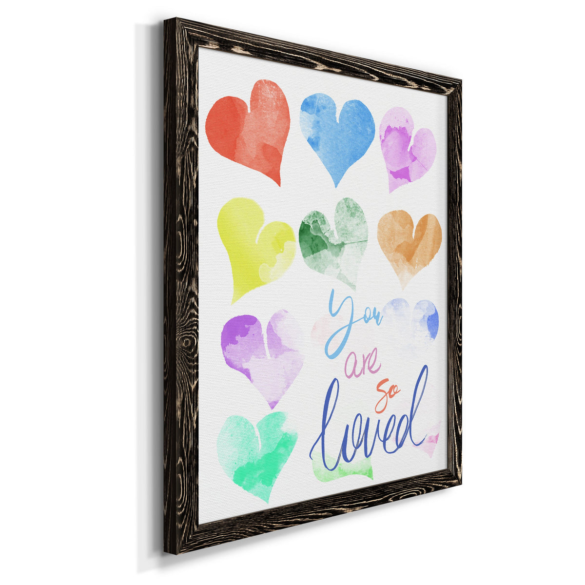 You Are So Loved - Barnwood Framed Canvas Print
