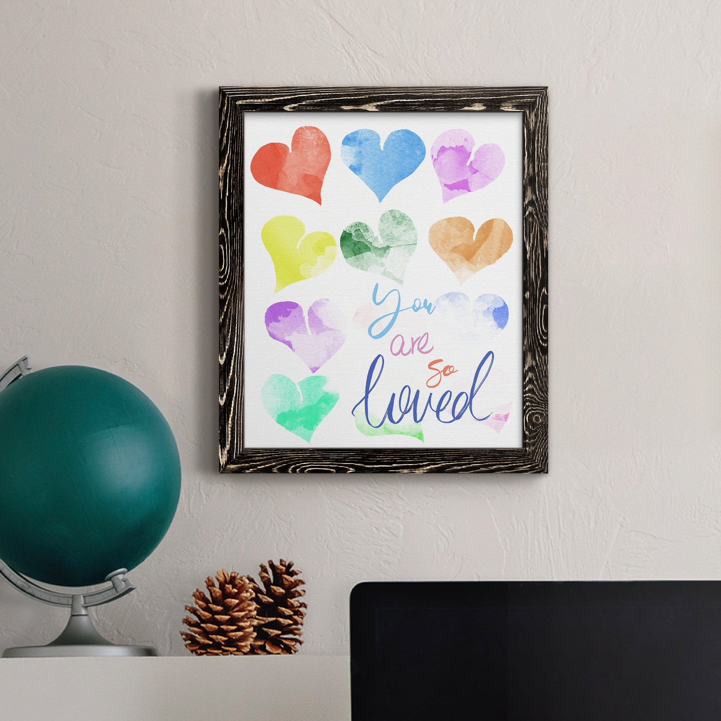 You Are So Loved - Barnwood Framed Canvas Print