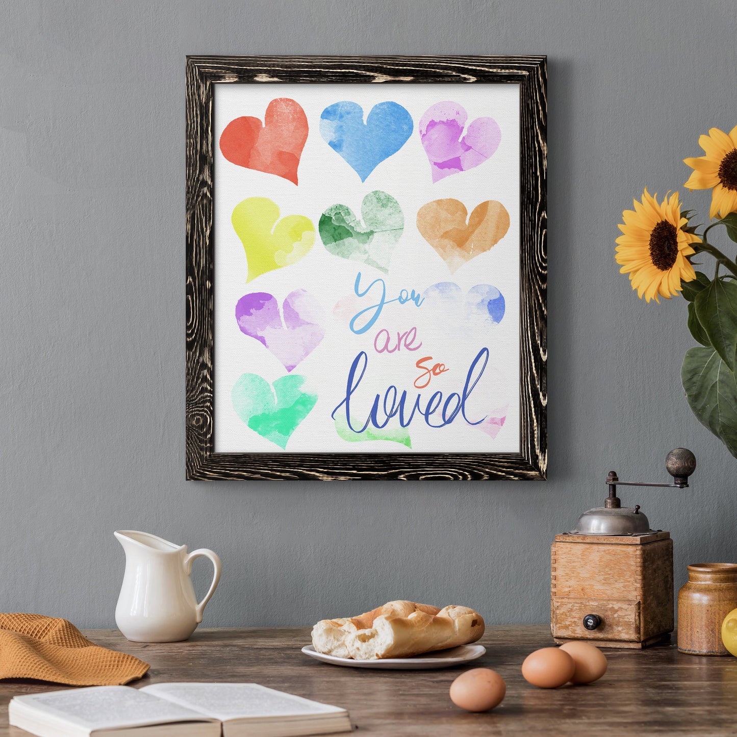 You Are So Loved - Barnwood Framed Canvas Print
