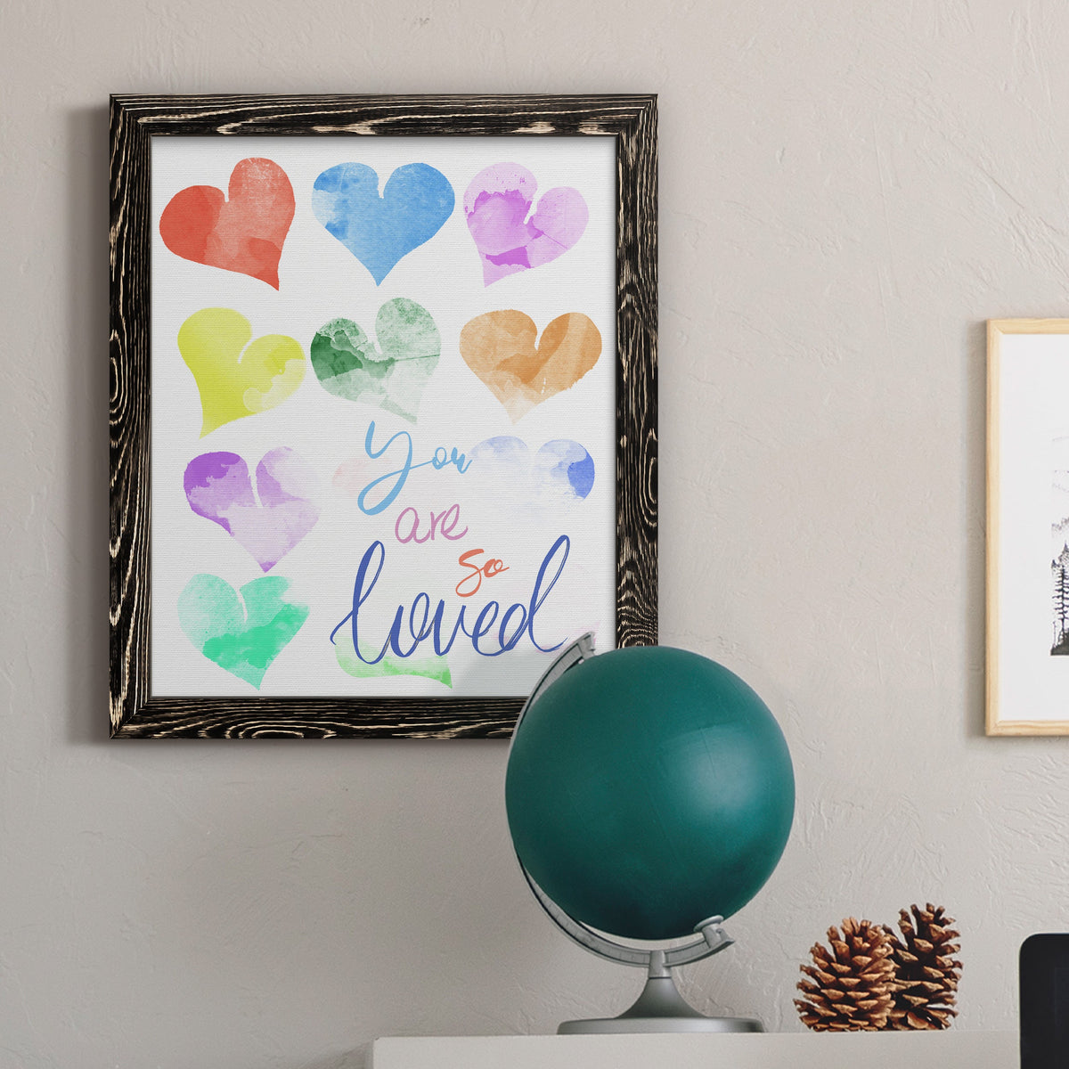 You Are So Loved - Barnwood Framed Canvas Print